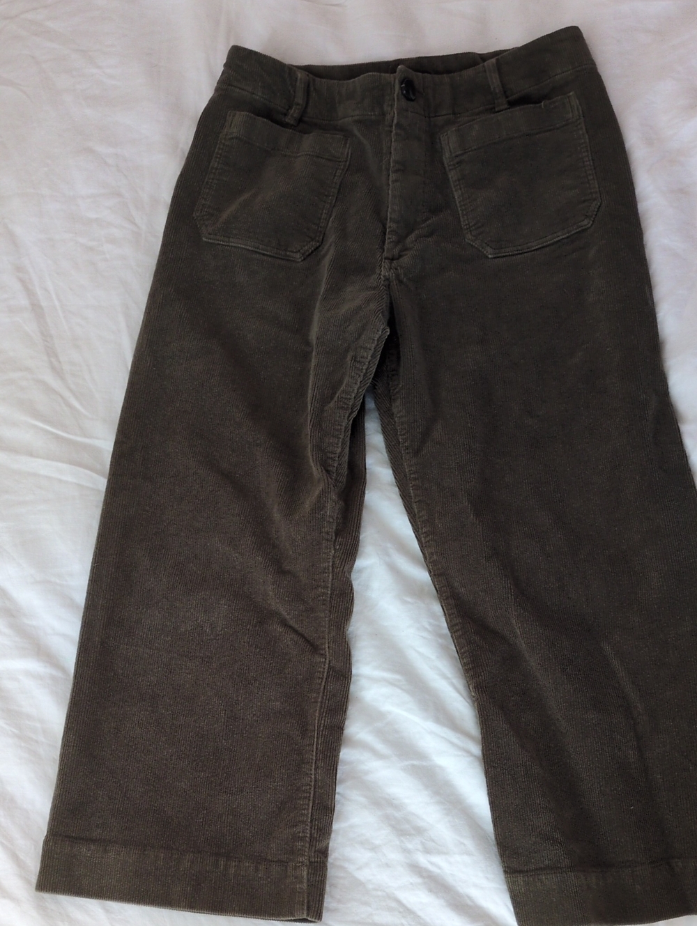 Quince Women's Corduroy Pants in Olive Gree
